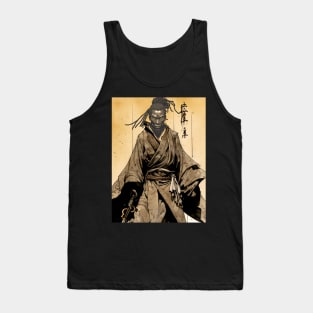 Yasuke Black Samurai in 1579 Feudal Japan No. 9 on a Dark Background Tank Top